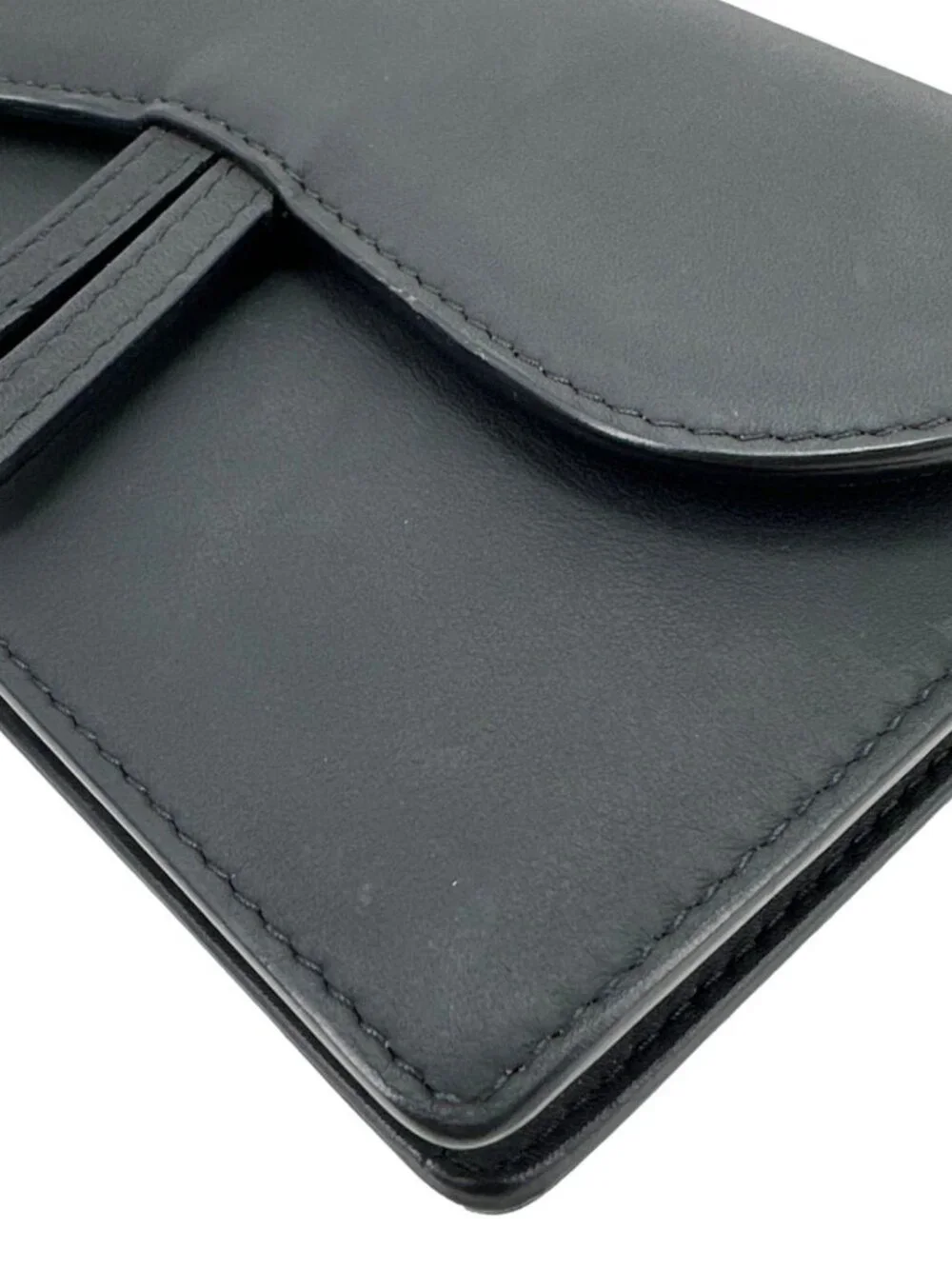 Christian Dior Saddle Ultra Matte Calfskin Leather Belt Pouch Black